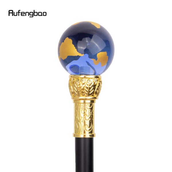 Luxury Premium Transparent Blue Golden Ball Decorative Gentleman Walking Stick - Image 19