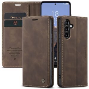 Luxury Premium Caseme Leather Wallet Case Cover and 3D Glass Protector For Samsung Galaxy A54/A55