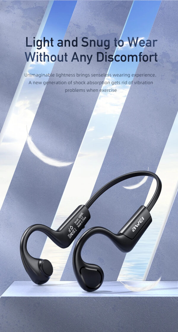 Awei Air Conduction Sports Headphones Wireless Bluetooth Earphones - Image 6