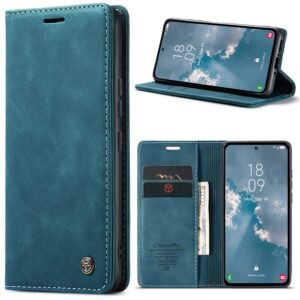 Luxury Premium Caseme Leather Wallet Case Cover and 3D Glass Protector For Samsung Galaxy A54/A55
