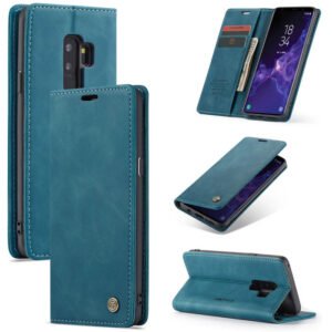 Luxury Premium Caseme Leather Wallet Case Cover For Samsung Galaxy S9 Plus - Blue