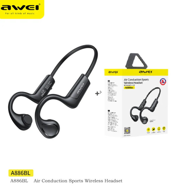 Awei Air Conduction Sports Headphones Wireless Bluetooth Earphones - Image 18