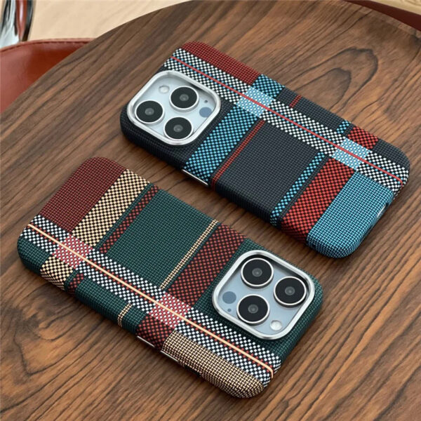 Luxury Premium Carbon Luminous Pixels Wireless Charging Hard PC Shockproof Case Cover For iPhone Series - Image 12