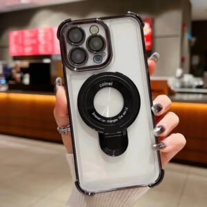 Luxury Premium Magnet Wireless Charging Shockproof Transparent Soft Silicone Case Cover For iPhone 14 Pro Max/15 Pro Max/16 Pro Max