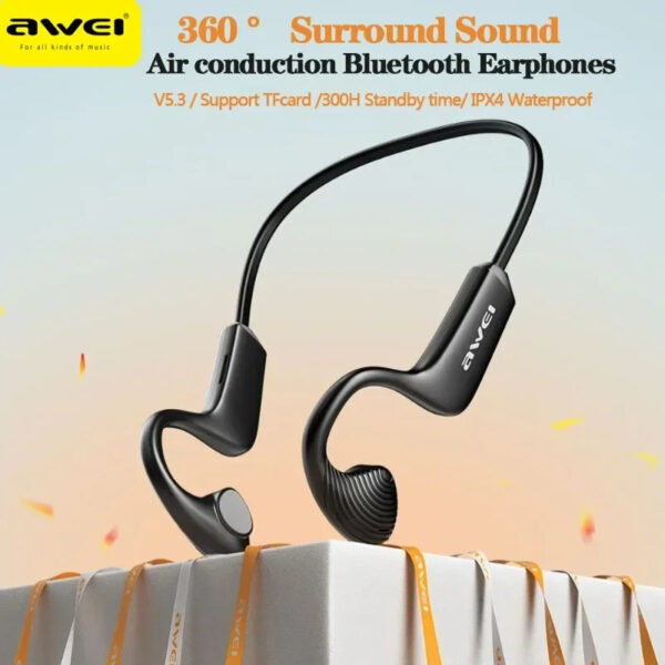 Awei Air Conduction Sports Headphones Wireless Bluetooth Earphones - Image 33