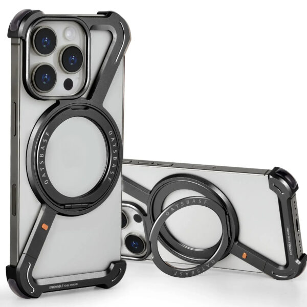 Luxury Premium OATSBASF Minimalist Wireless Magsafe  Case Cover For iPhone Series - Image 24