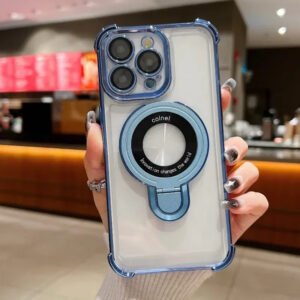 Luxury Premium Magnet Wireless Charging Shockproof Transparent Soft Silicone Case Cover For iPhone 14 Pro Max/15 Pro Max/16 Pro Max