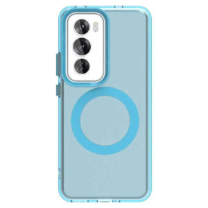 Luxury Thin Acrylic  Bumper Magsafe Transparent Cover Case Cover for Oppo Reno 12/12 Pro - Blue