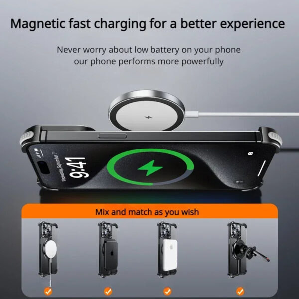 Luxury Premium OATSBASF Minimalist Wireless Magsafe  Case Cover For iPhone Series - Image 12