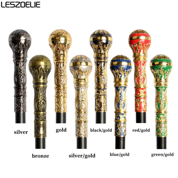 Luxury Premium Golden Round Fashion Party Ceremonial  Walking Stick - Image 3