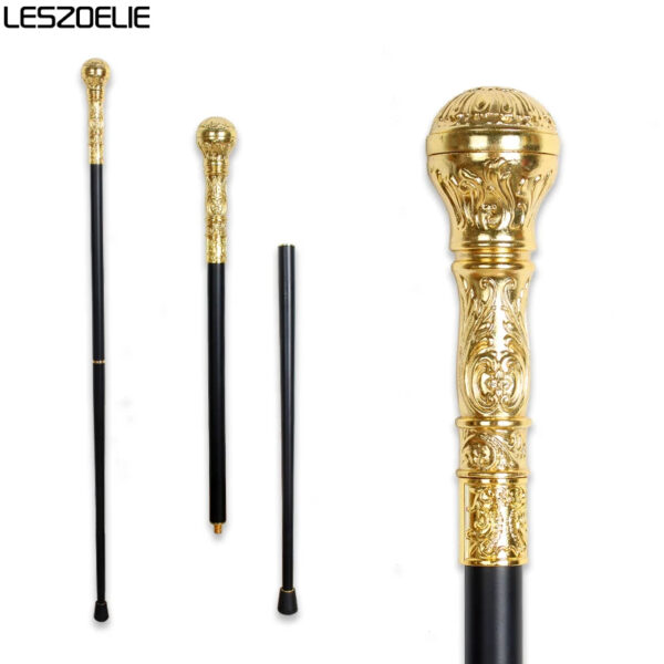 Luxury Premium Golden Round Fashion Party Ceremonial  Walking Stick - Image 8