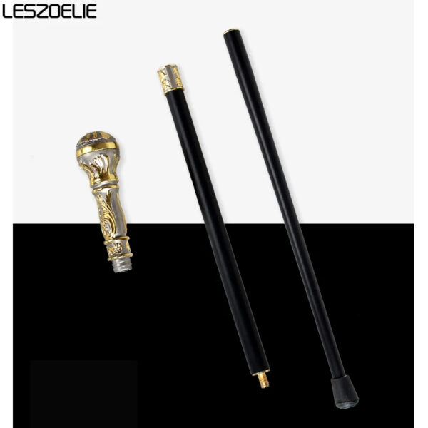 Luxury Premium Golden Round Fashion Party Ceremonial  Walking Stick - Image 4