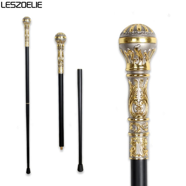 Luxury Premium Golden Round Fashion Party Ceremonial  Walking Stick - Image 10