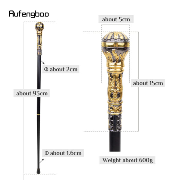 Luxury Premium Golden Round Fashion Party Ceremonial  Walking Stick - Image 13