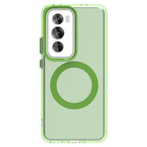 Luxury Thin Acrylic  Bumper Magsafe Transparent Cover Case Cover for Oppo Reno 12/12 Pro - Green