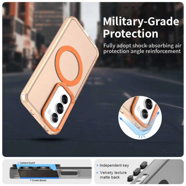 Luxury Thin Acrylic  Bumper Magsafe Transparent Cover Case Cover for Oppo Reno 12/12 Pro - Image 5