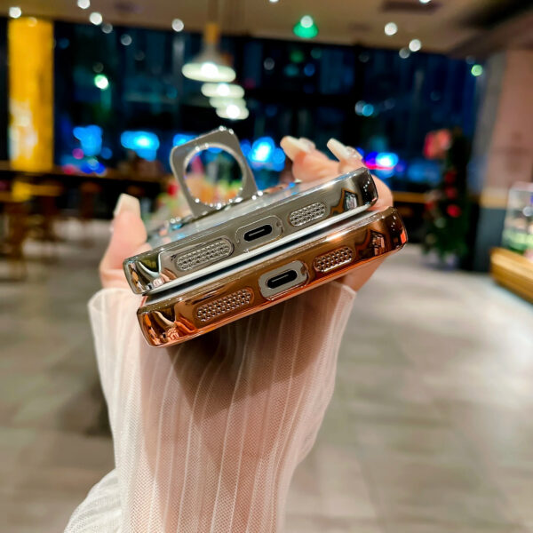 Luxury Premium Rotating Ring HolderMagsafe Wireless Charging Shockproof Transparent Case Cover For iPhone Series - Image 13