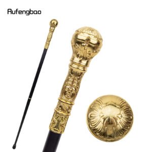 Luxury Premium Golden Round Fashion Party Ceremonial  Walking Stick - Golden