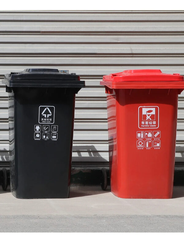 Mobile Outdoor Large Capacity Waste Collection Plastic Waste Bin - Image 35