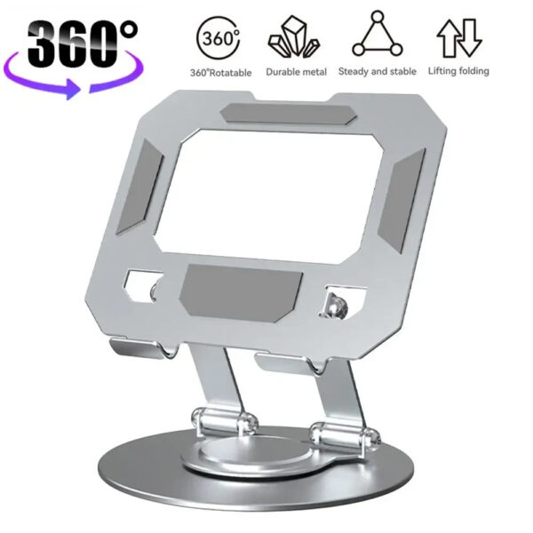 360° Rotatable Laptop/ and Tablet Adjustable Foldable Compatible Stand - Image 6