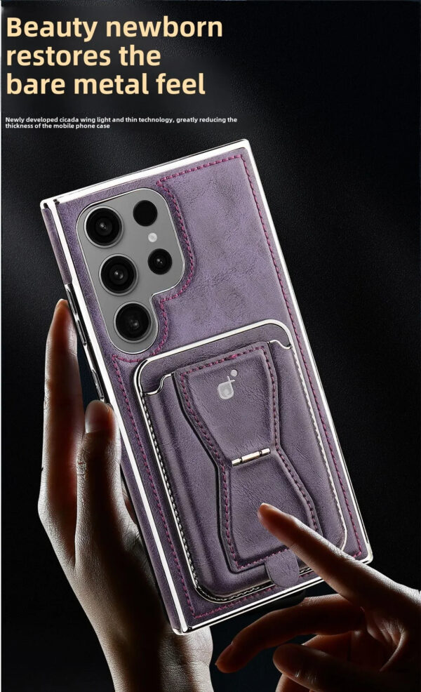 Luxury Premium Leather Magnetic Magsafe Card Slot High Business Leather Phone cover For Samsung Galaxy S Series - Image 4