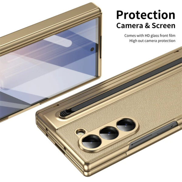 Luxury Premium Electroplated PC+PU Leather Folding Phone case Cover for Samsung Galaxy Z FOLD 5/Z FOLD 6 - Image 34