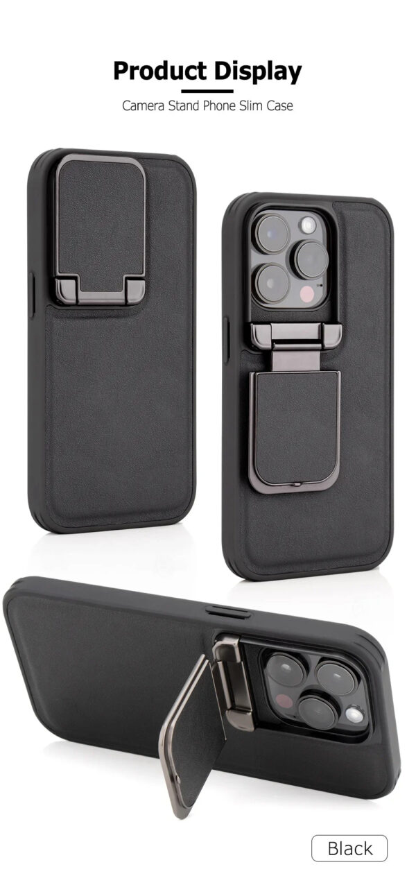 Luxury Premium Nilkin Flip Kickstand Camera Lens Fold  Holder Protector Case Cover For iPhone Series - Image 12