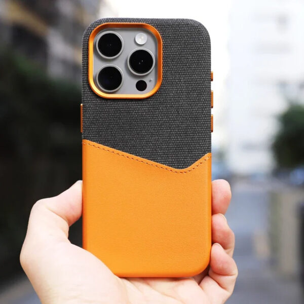 Luxury Premium Magsafe Wireless Leather Fiber Flocked Wallet Holder Case Cover For iPhone Series - Image 4