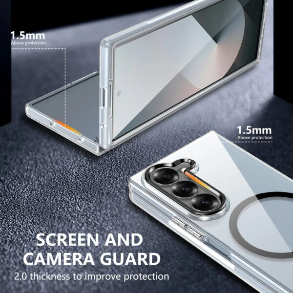 Luxury Premium Shemax Magsafe Wireless Clear Shockproof Bumper Full Body for Sumsung Galaxy Z Fold 5/Z Fold 6 - Image 8