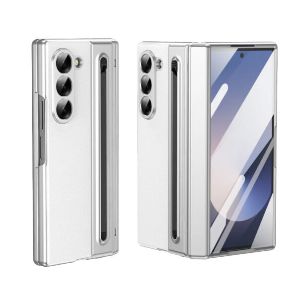 Luxury Premium Electroplated PC+PU Leather Folding Phone case Cover for Samsung Galaxy Z FOLD 5/Z FOLD 6 - Image 15