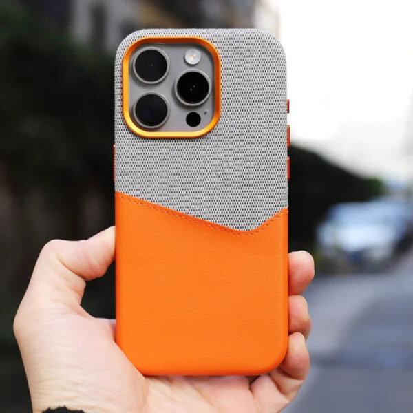 Luxury Premium Magsafe Wireless Leather Fiber Flocked Wallet Holder Case Cover For iPhone Series - Image 5