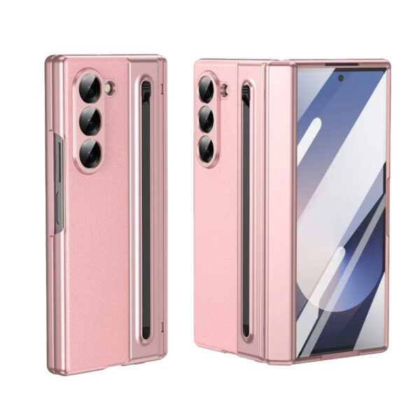Luxury Premium Electroplated PC+PU Leather Folding Phone case Cover for Samsung Galaxy Z FOLD 5/Z FOLD 6 - Image 16