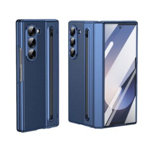 Luxury Premium Electroplated PC+PU Leather Folding Phone case Cover for Samsung Galaxy Z FOLD 5/Z FOLD 6
