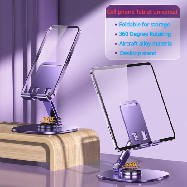 360° Rotatable Laptop/ and Tablet Adjustable Foldable Compatible Stand - Image 12