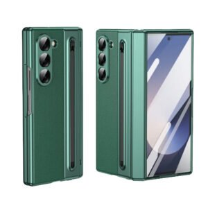 Luxury Premium Electroplated PC+PU Leather Folding Phone case Cover for Samsung Galaxy Z FOLD 5/Z FOLD 6