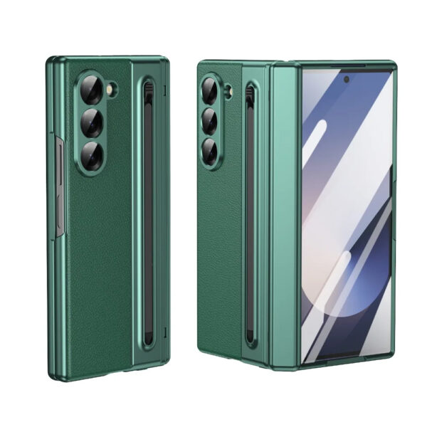 Luxury Premium Electroplated PC+PU Leather Folding Phone case Cover for Samsung Galaxy Z FOLD 5/Z FOLD 6 - Image 18