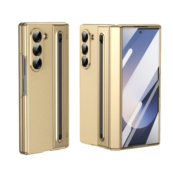 Luxury Premium Electroplated PC+PU Leather Folding Phone case Cover for Samsung Galaxy Z FOLD 5/Z FOLD 6 - Image 19