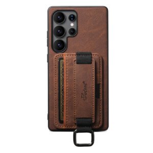Luxury Premium Wrist Strap Protective PU Leather Card Slot case Cover For Samsung Galaxy S22 Ultra/S24 Ultra/S25 Ultra
