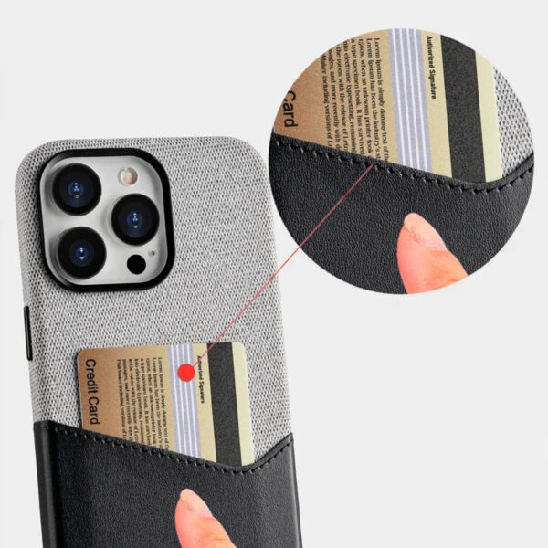 Luxury Premium Magsafe Wireless Leather Fiber Flocked Wallet Holder Case Cover For iPhone Series - Image 11