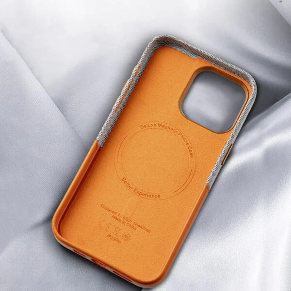 Luxury Premium Magsafe Wireless Leather Fiber Flocked Wallet Holder Case Cover For iPhone Series - Image 12