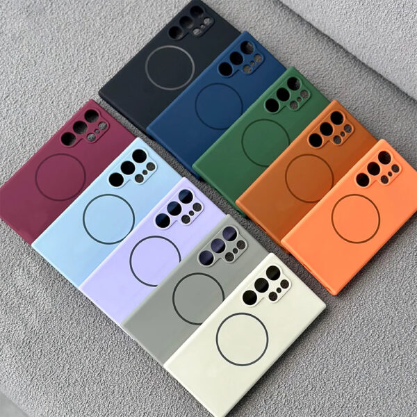 Luxury Premium Silicone Magsafe Wireless Charge Bumper Case Cover For Samsung Galaxy S Series - Image 16