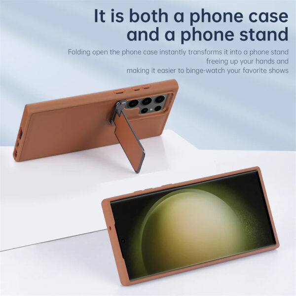 Luxury Premium Nilkin Flip Kickstand Camera Lens Fold  Holder Protector Case Cover For Samsung Galaxy S Series - Image 27