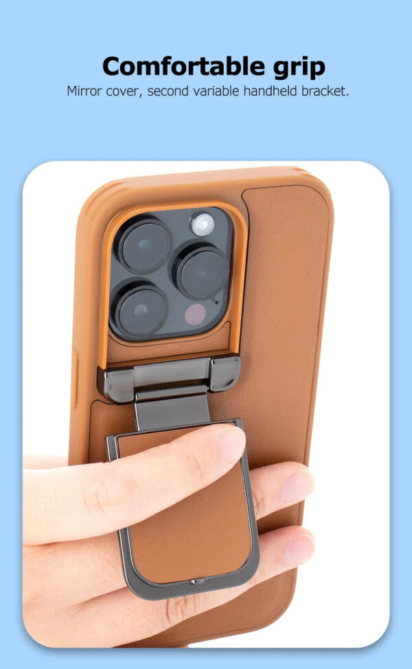Luxury Premium Nilkin Flip Kickstand Camera Lens Fold  Holder Protector Case Cover For iPhone Series - Image 7