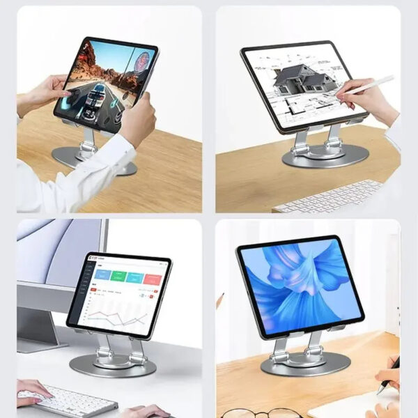 360° Rotatable Laptop/ and Tablet Adjustable Foldable Compatible Stand - Image 19