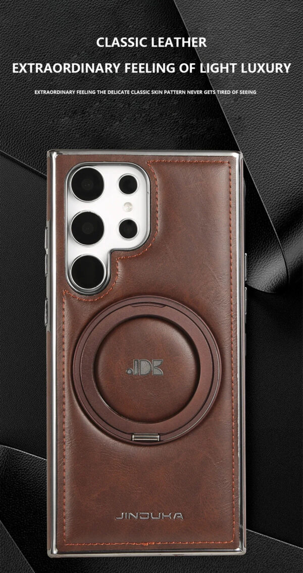 Luxury Premium Kickstand Magnetic Leather Phone Case For Samsung Galaxy S24 Ultra/S25 Ultra - Image 17