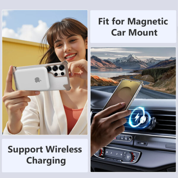 Luxury Premium Magnetic Stand Wireless Charging Anti-Yellowing Shockproof Slim Case Cover For Samsung Galaxy S Series - Image 5