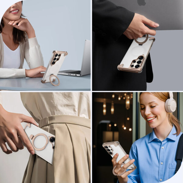 Luxury Premium Magnetic Stand Wireless Charging Anti-Yellowing Shockproof Slim Case Cover For Samsung Galaxy S Series - Image 6