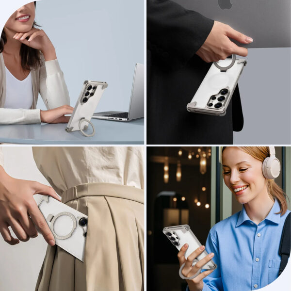 Luxury Premium Magnetic Stand Wireless Charging Anti-Yellowing Shockproof Slim Case Cover For Samsung Galaxy S Series - Image 23