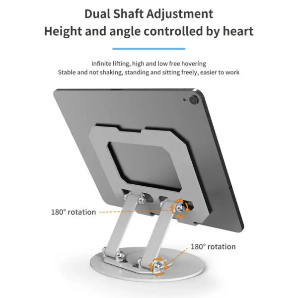 360° Rotatable Laptop/ and Tablet Adjustable Foldable Compatible Stand - Image 4