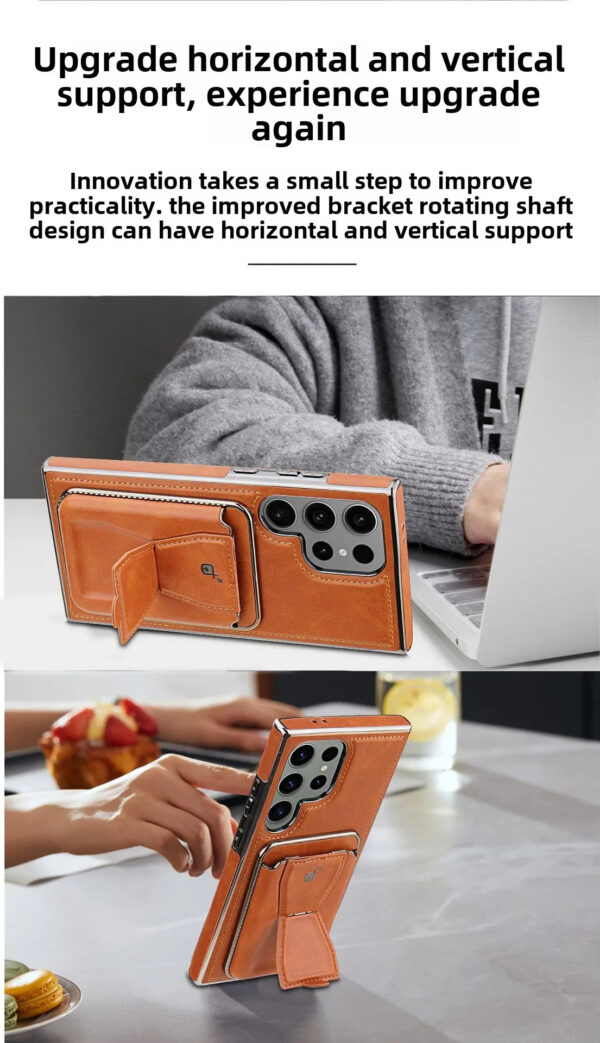 Luxury Premium Leather Magnetic Magsafe Card Slot High Business Leather Phone cover For Samsung Galaxy S Series - Image 2